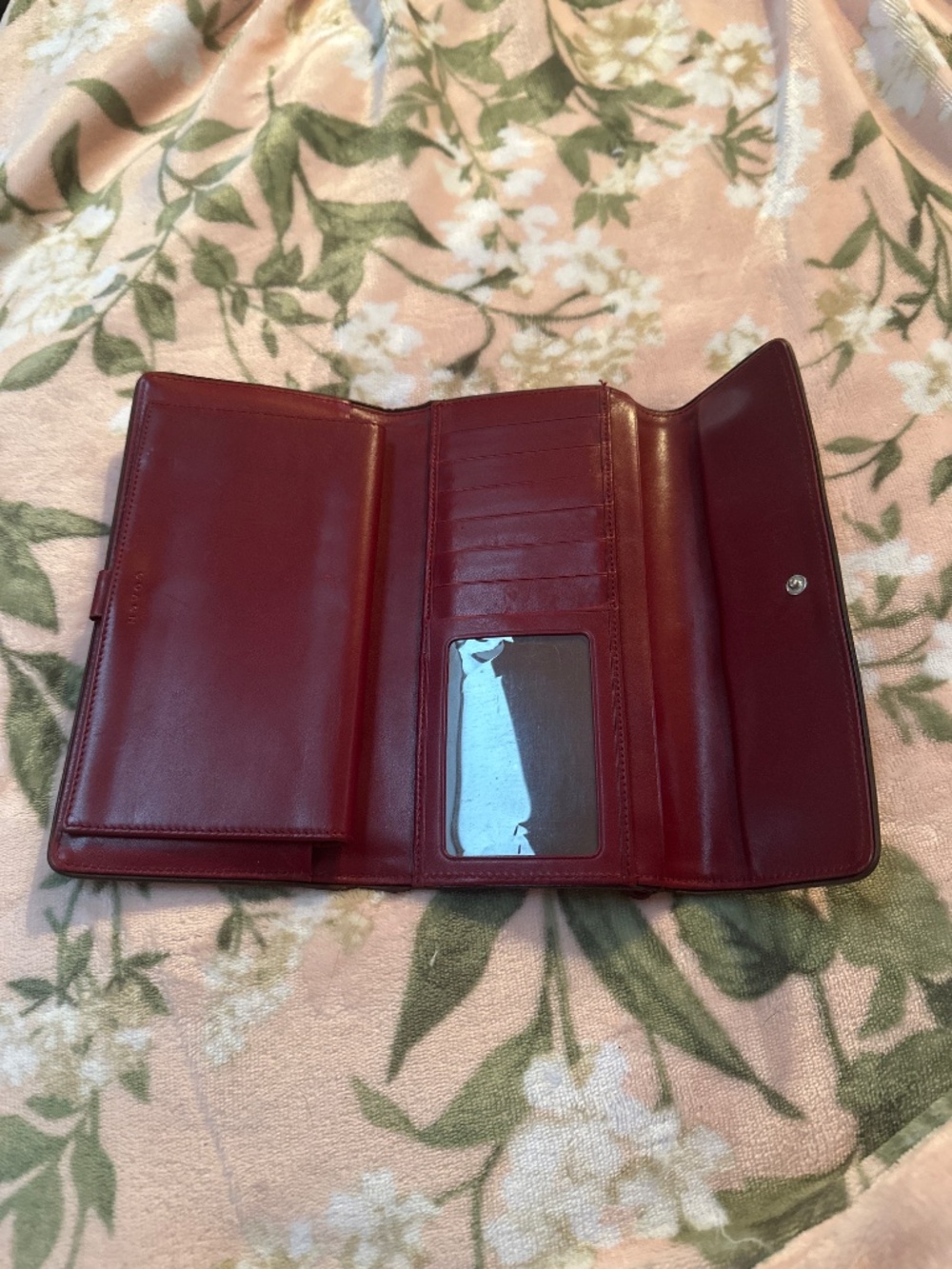 GREAT COND LONG COACH WALLET BURGUNDY - Picture 3 of 4